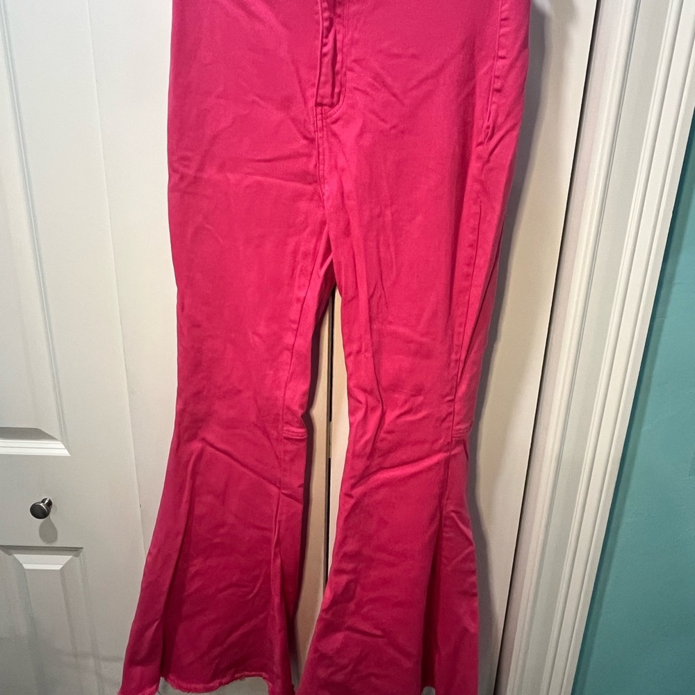 Pink Flare & Wide Leg Jeans